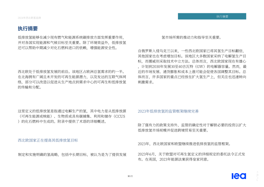國際能源署（IEA）：2024年西北歐氫能監測報告（英文版）（101頁）.pdf_第5頁
