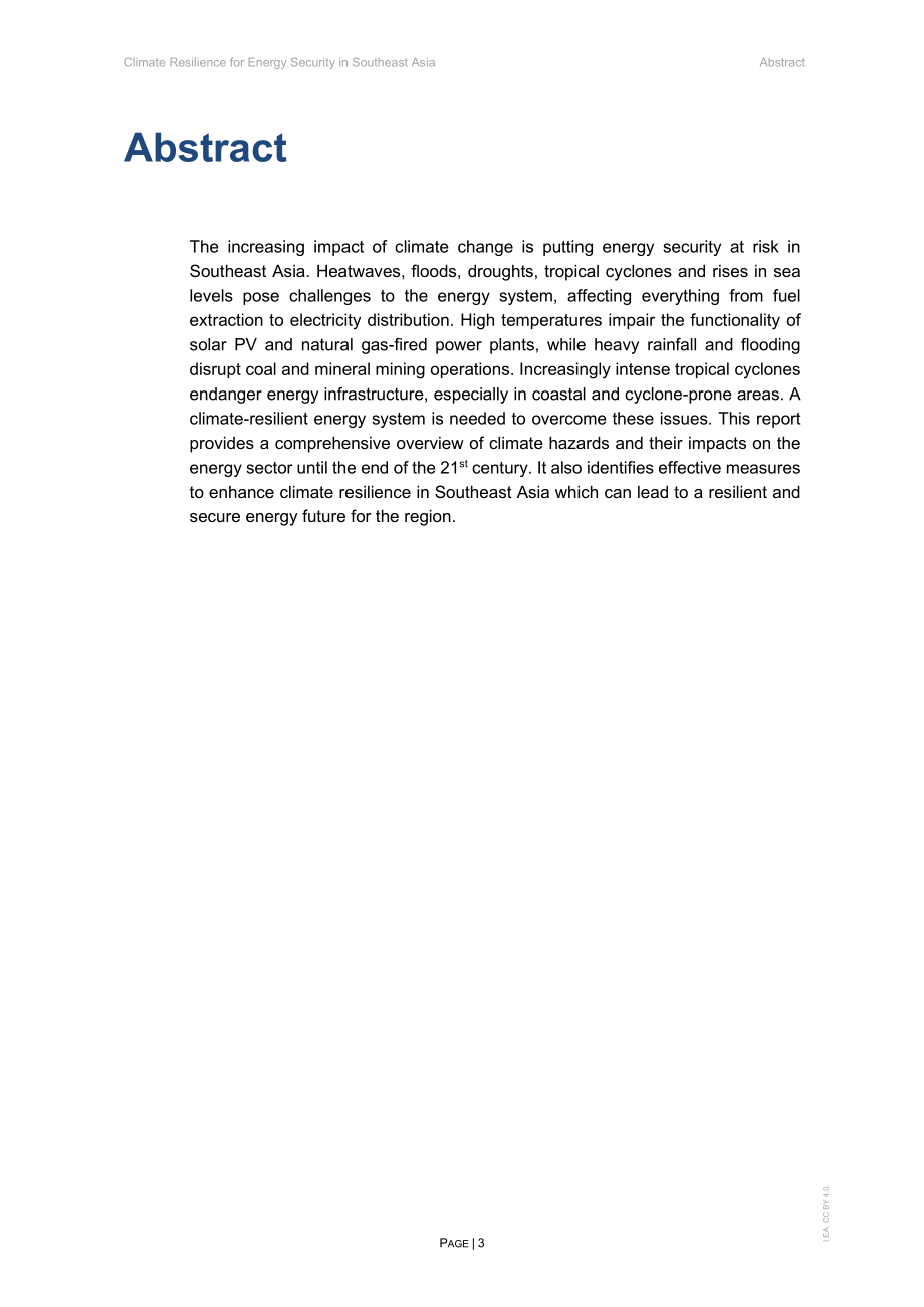 國際能源署（IEA）：2024東南亞能源安全的氣候韌性研究報告（英文版）（67頁）.pdf_第3頁