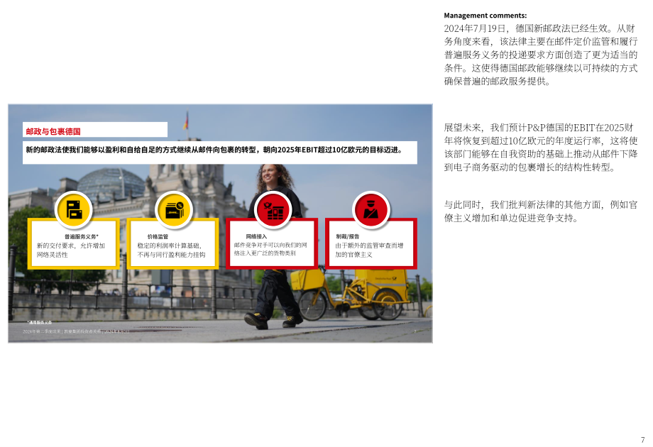 德國郵政敦豪集團（DEUTSCHE POST DHL GROUP）2024年第二季度業績報告（英文版）（22頁）.pdf_第7頁