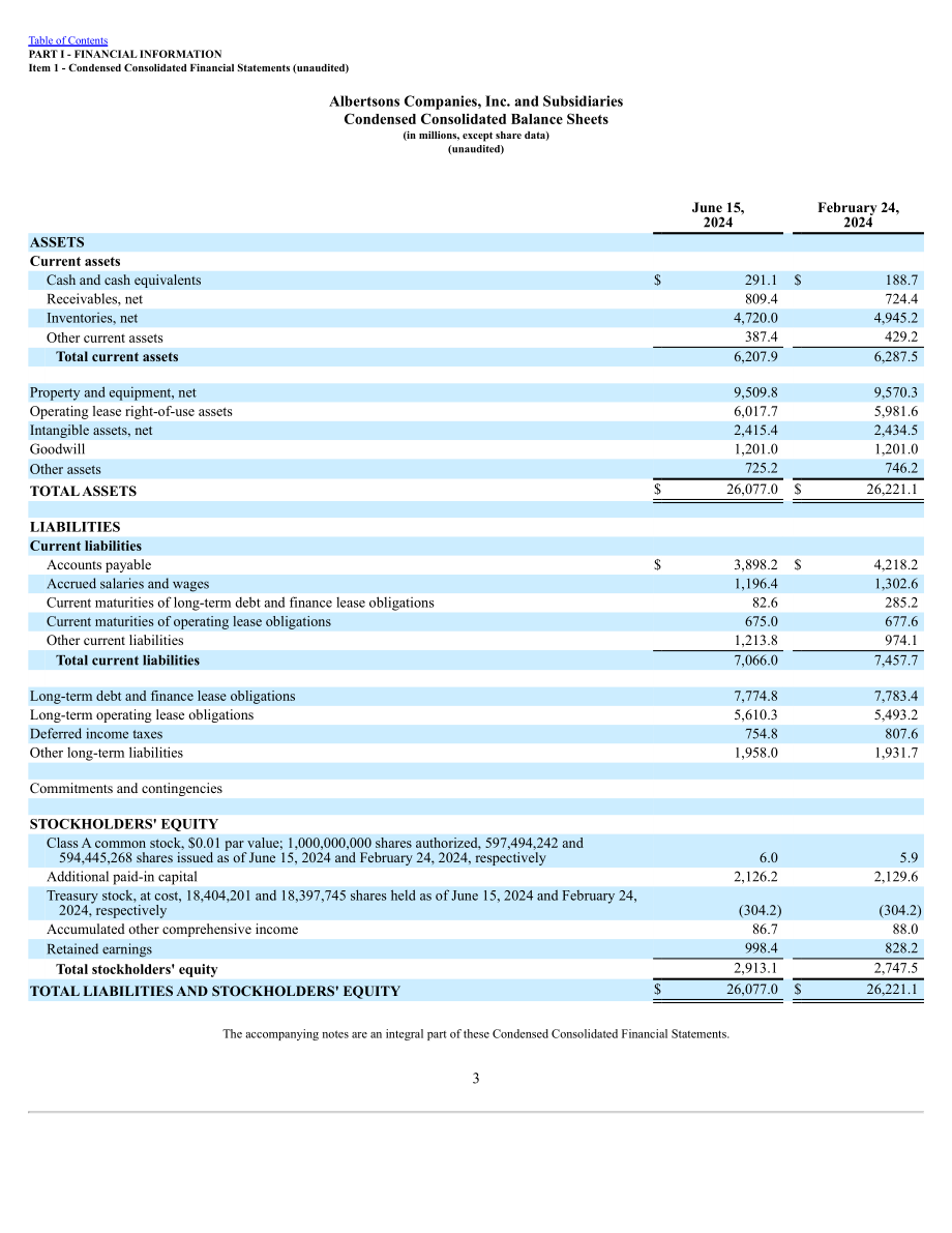 艾伯森公司（ALBERTSONS）2024財年第二季度報告（英文版）（35頁）.pdf_第3頁