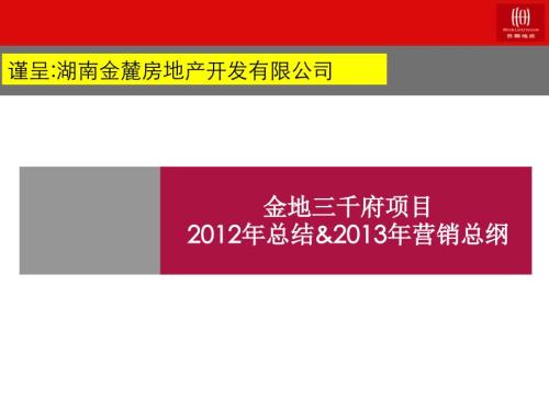 長沙金地三千府別墅項目總結