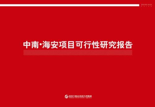 定稿中南集團海安城市進入及目標地塊可行性研究報告