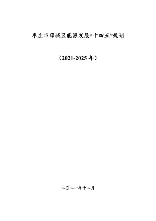 棗莊市薛城區(qū)能源發(fā)展十四五規(guī)劃方案2021-2025年63頁(yè)