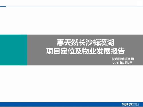同策咨詢-3月惠天然長沙梅溪湖項目定位及物業發展報告183P
