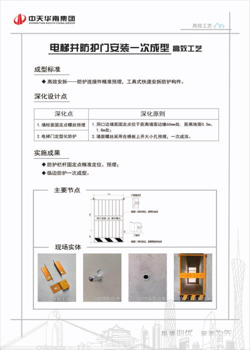 電梯井防護門安裝一次成型高效施工工藝