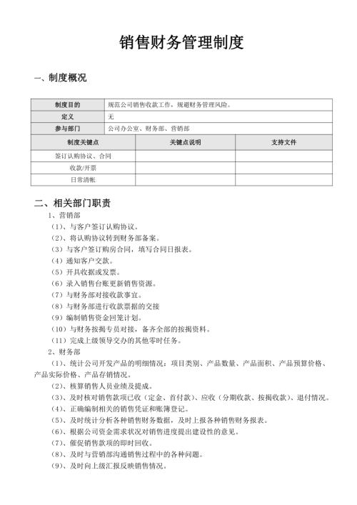 房地產公司銷售及收款管理制度（12頁）.doc
