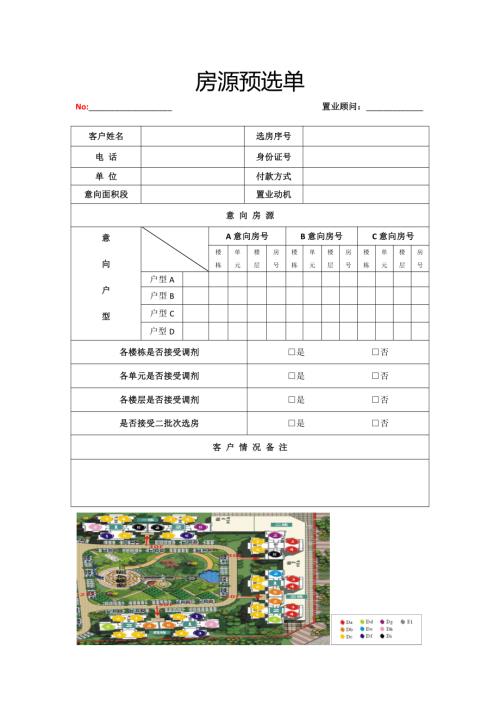 客戶(hù)意向房源落位表單（2頁(yè)）